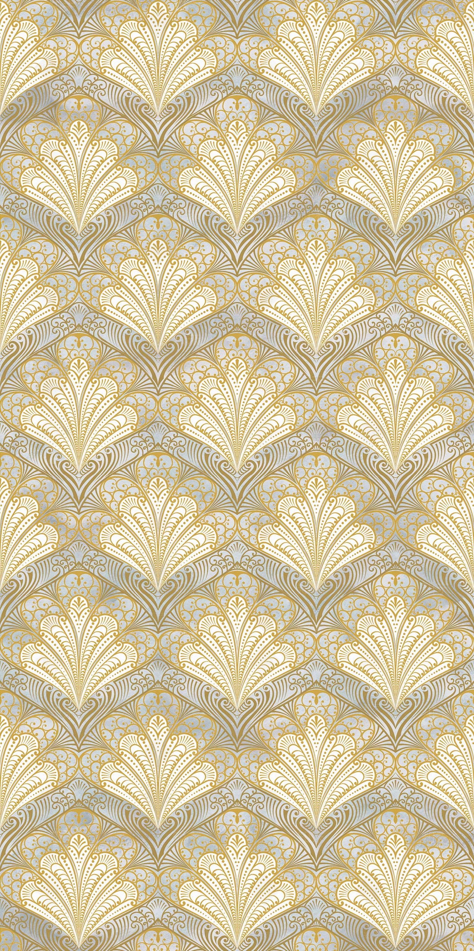 欧式扇形印花壁纸贴图下载【ID:1114179859】