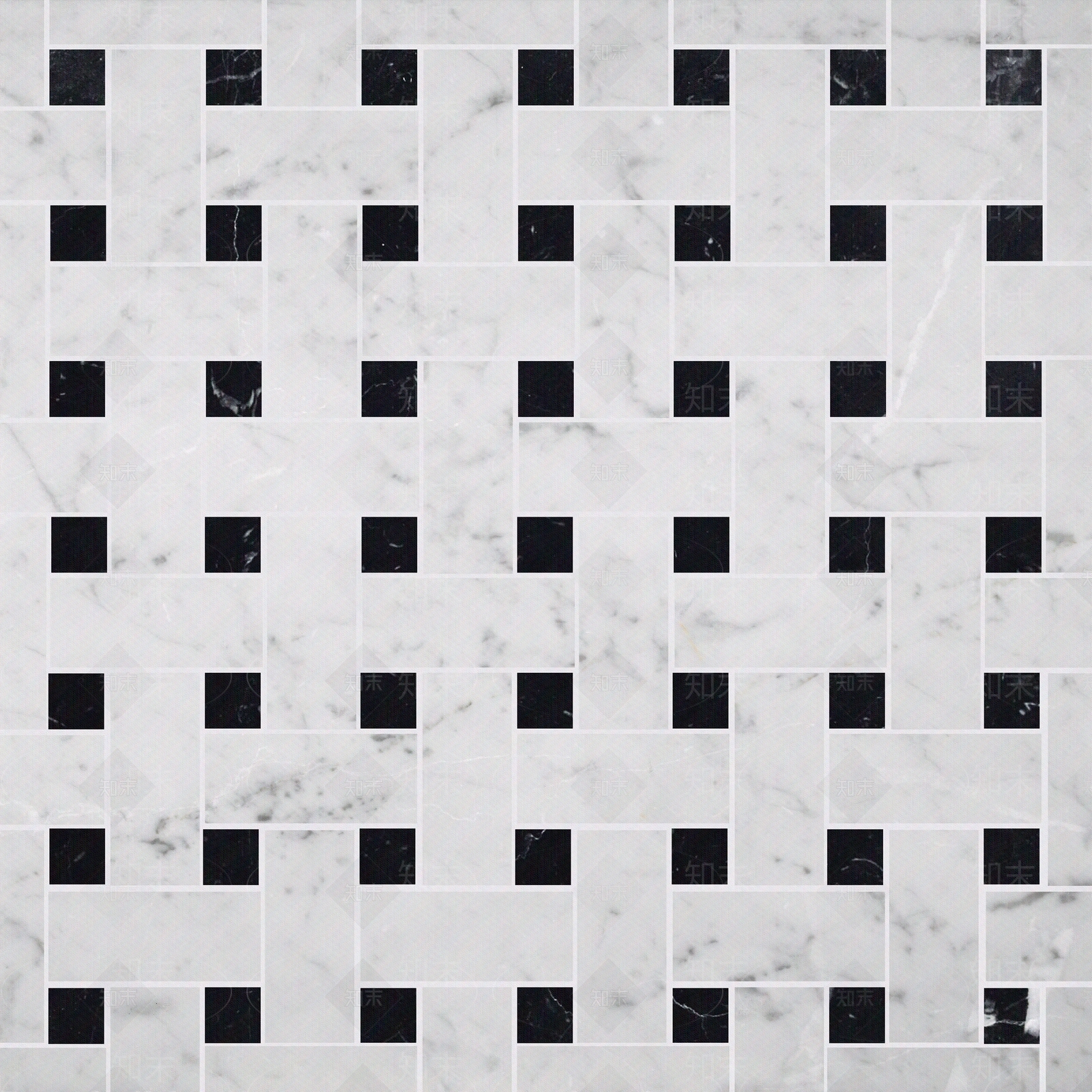 白色格子纹石材拼花瓷砖贴图下载【ID:1114180610】