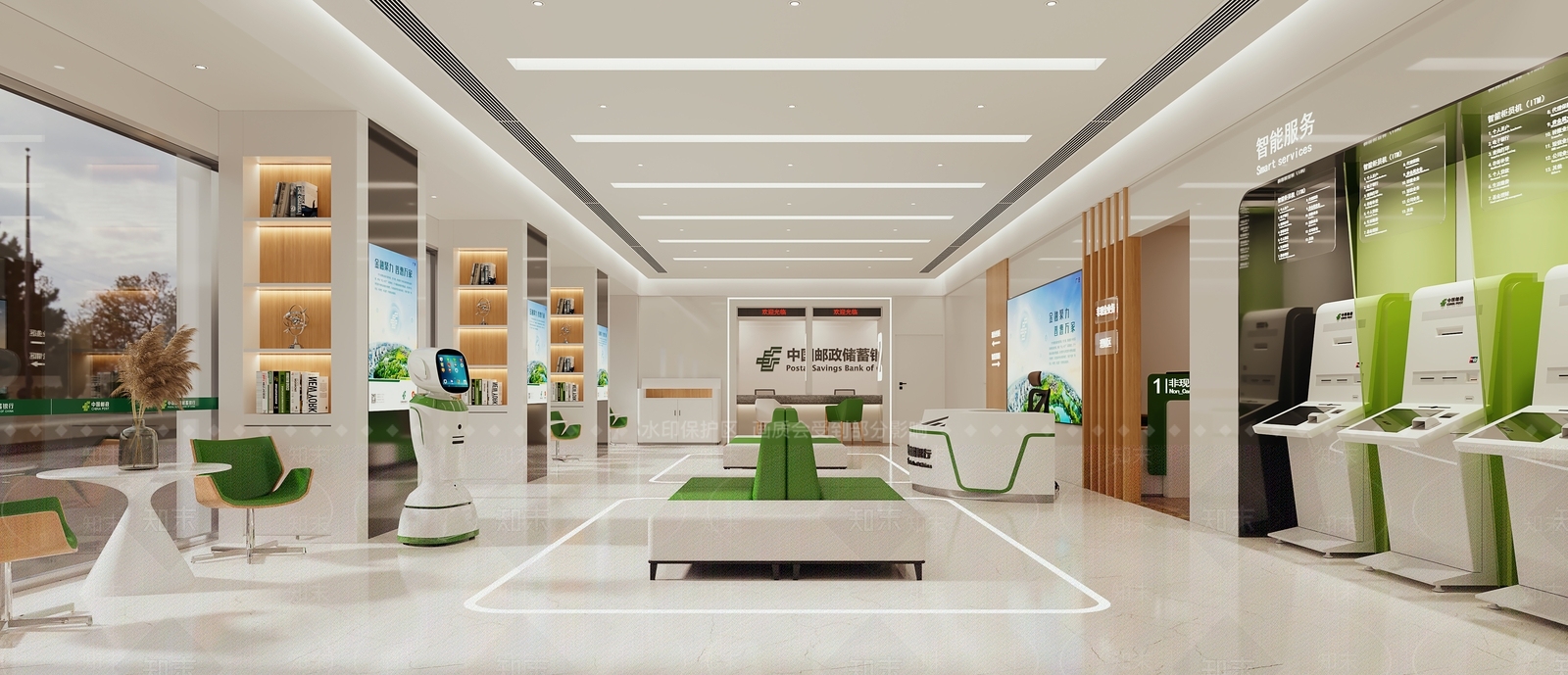 现代中国邮政储蓄银行3D模型下载【ID:1114181797】