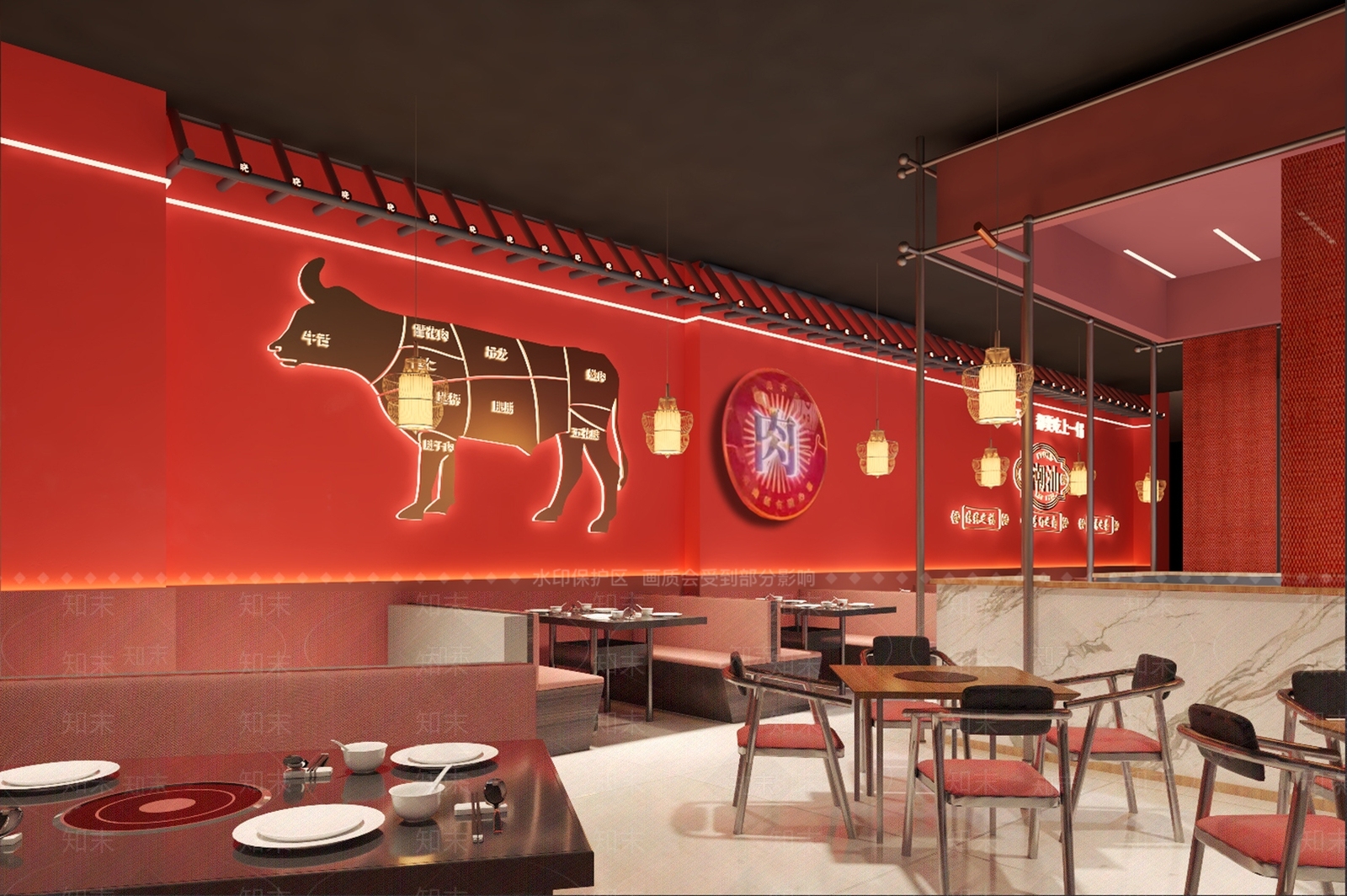 现代火锅店3D模型下载【ID:1114239167】