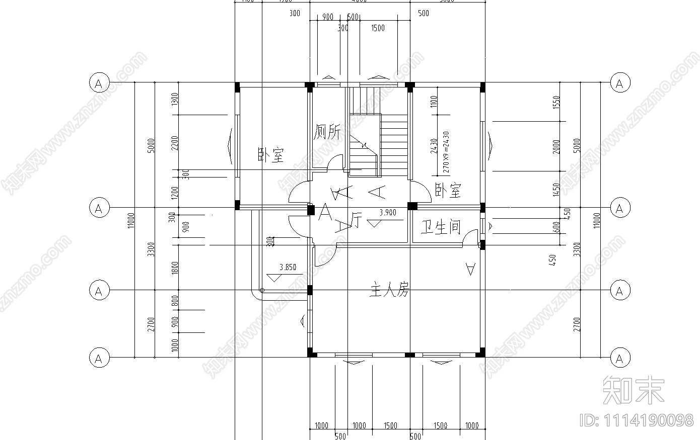 农村住宅方案图施工图下载【ID:1114190098】