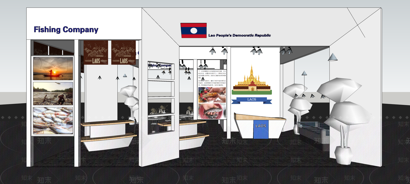 现代商业展厅SU模型下载【ID:1114199561】