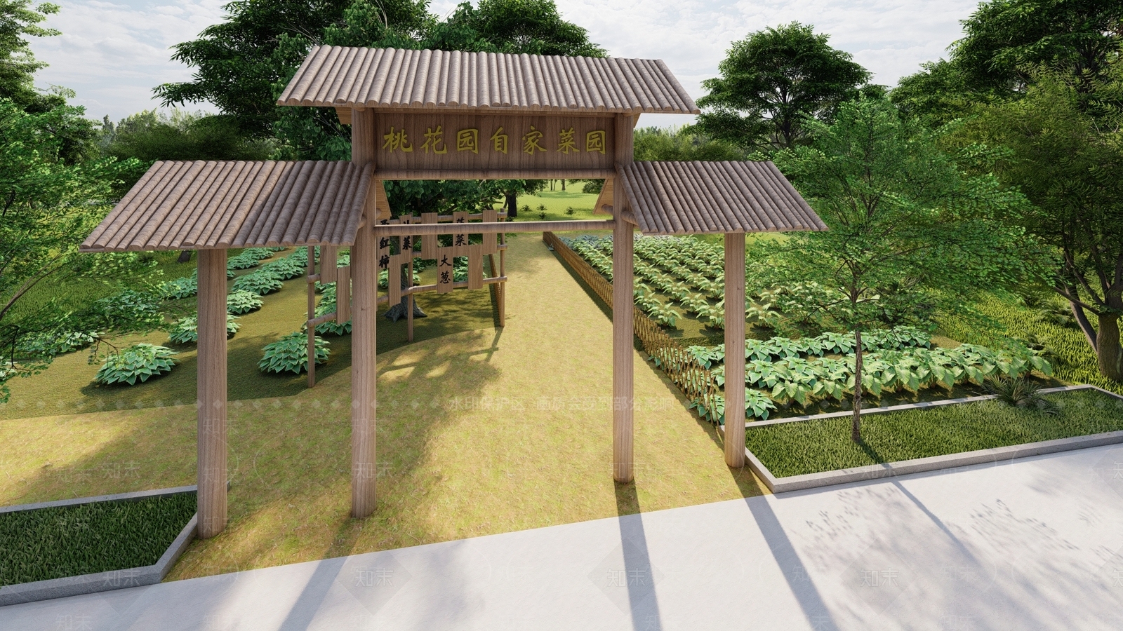现代牌坊牌楼SU模型下载【ID:1114202966】
