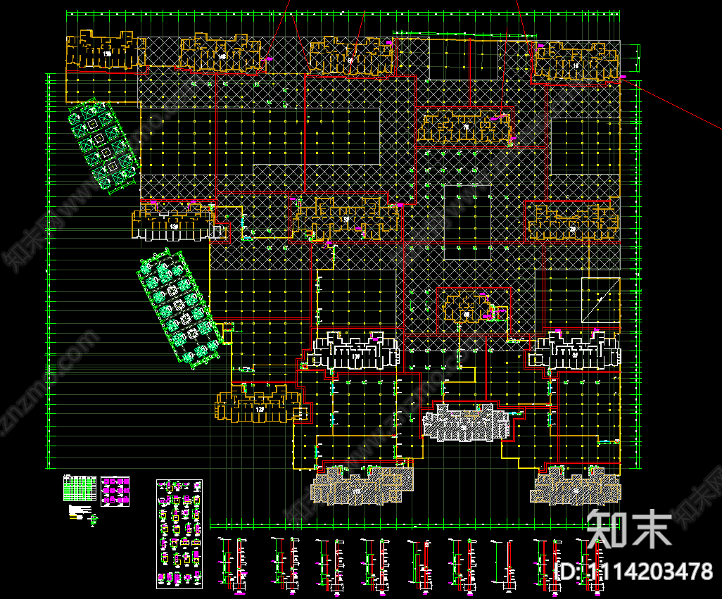 移民安置小区地下车库结构施工图施工图下载【ID:1114203478】