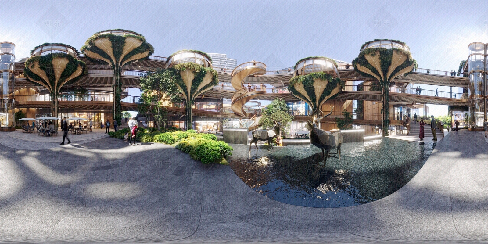 购物综合体中庭HDR贴图下载【ID:1114210566】