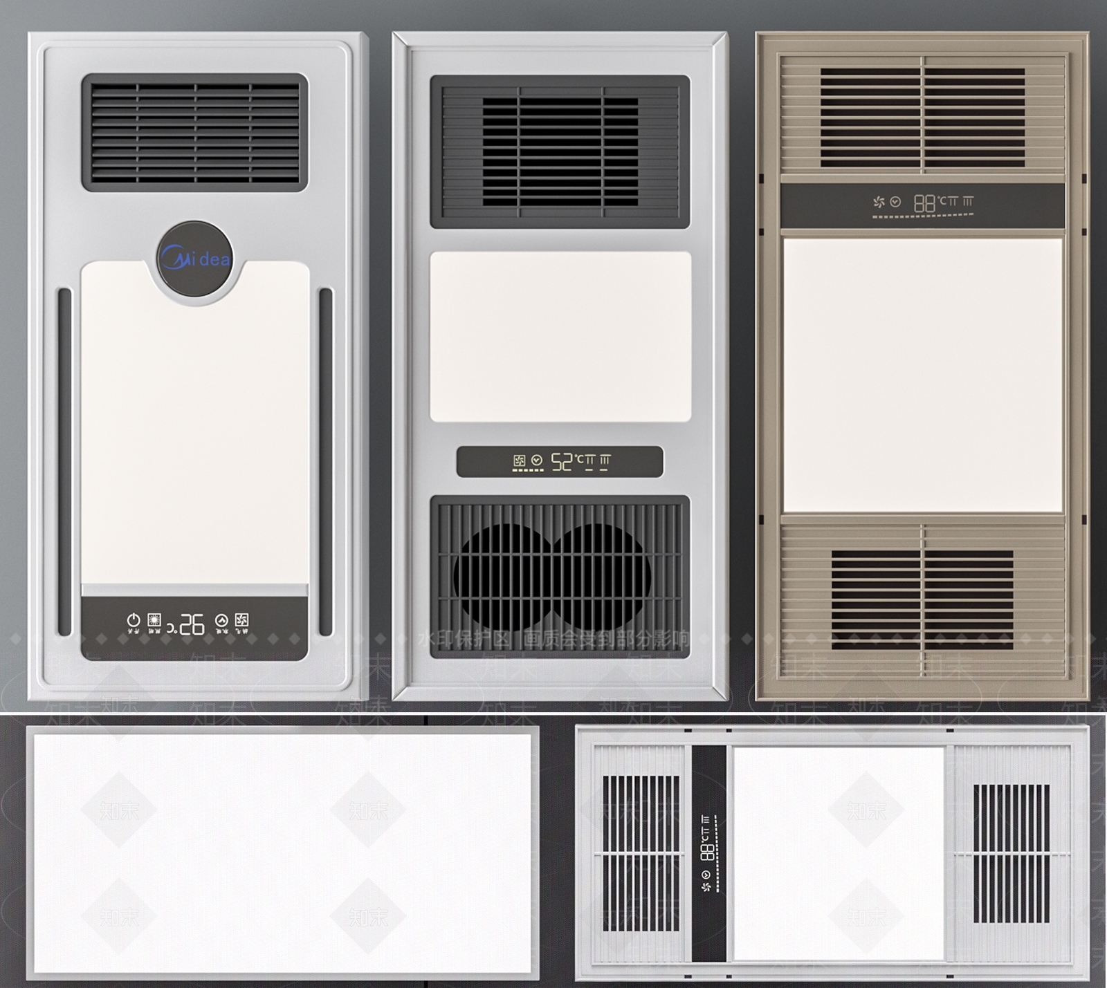 现代浴霸灯3D模型下载【ID:1114232561】