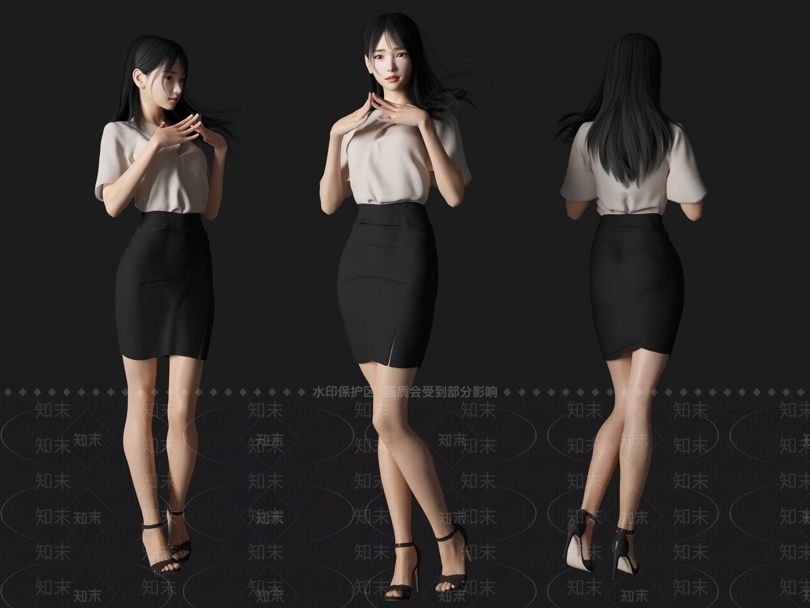 现代商务女人SU模型下载【ID:1114235708】