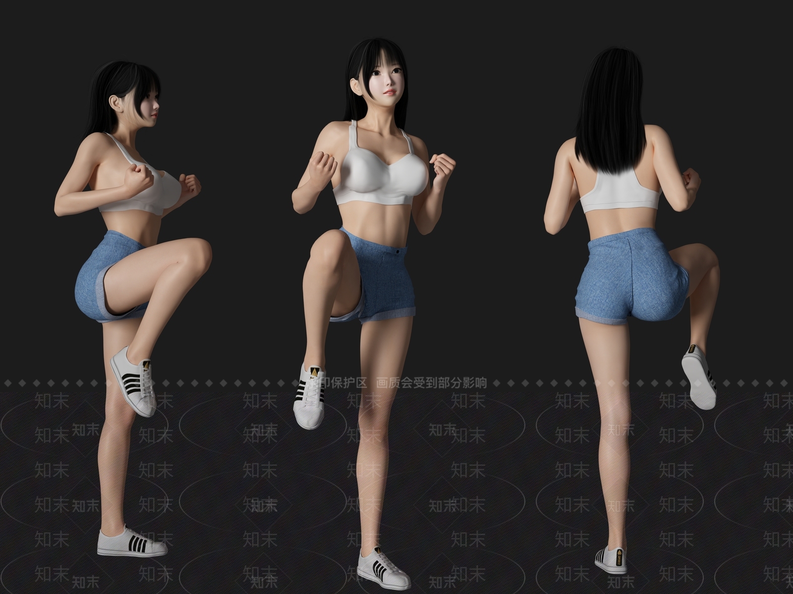 现代健身女人SU模型下载【ID:1114237048】