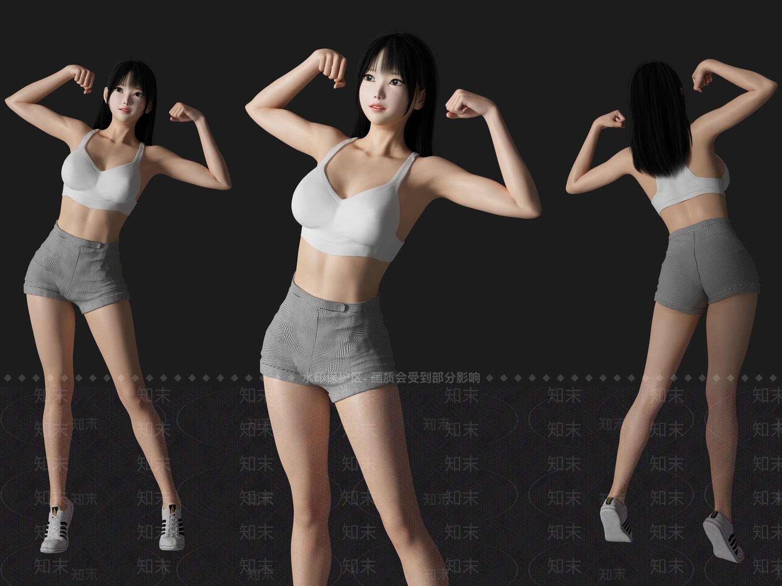 现代运动美女SU模型下载【ID:1114237136】