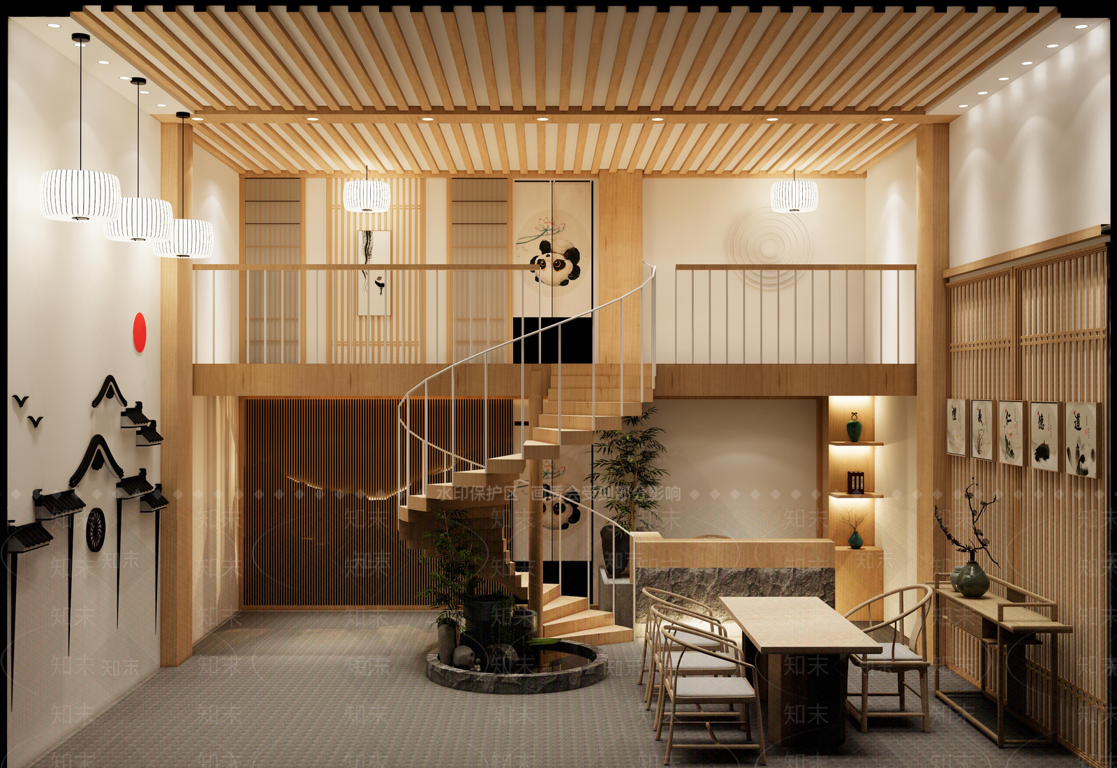新中式采耳店SU模型下载【ID:1114237063】