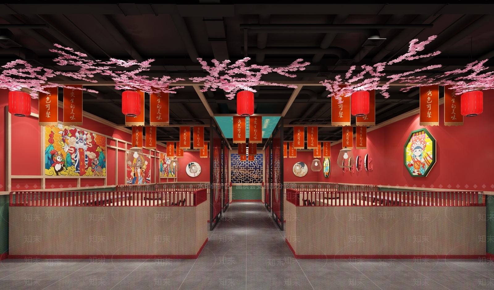 新中式国潮火锅店3D模型下载【ID:1114238236】