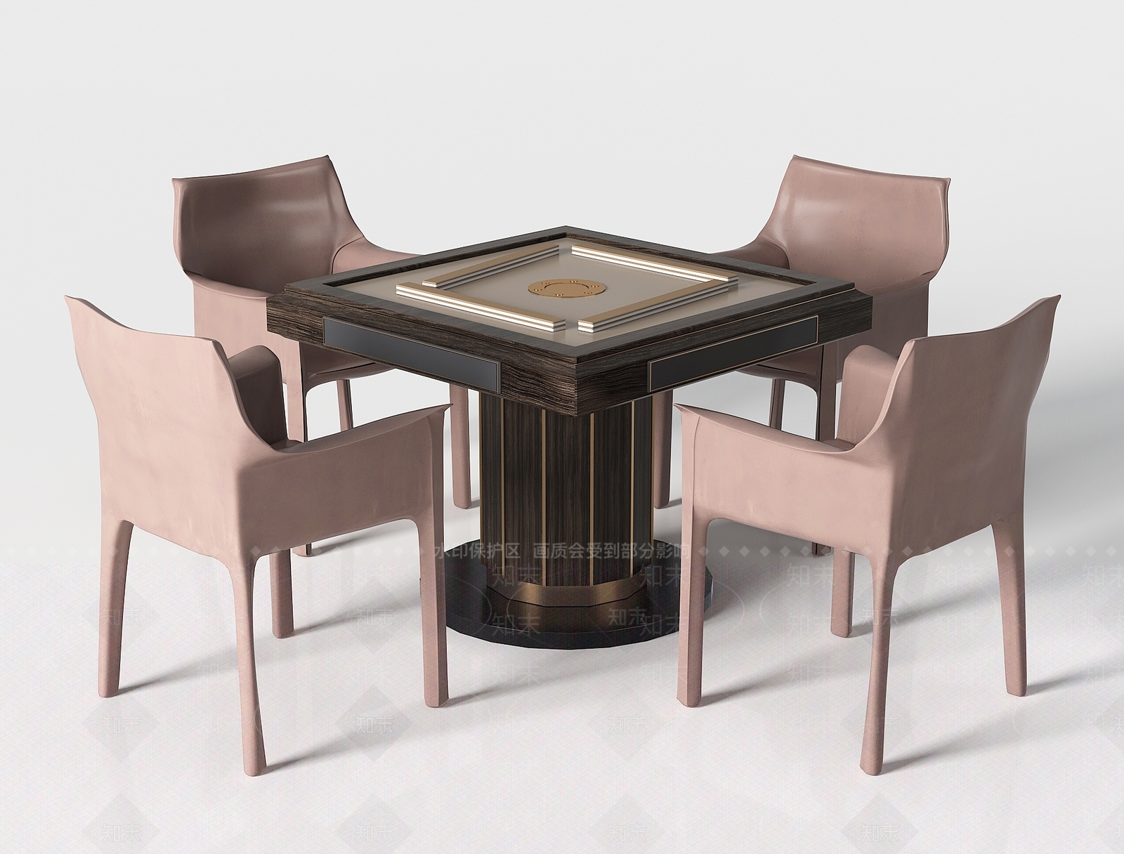 现代麻将桌3D模型下载【ID:1114238671】