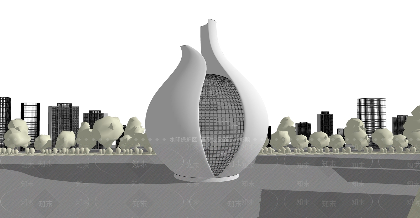 现代其他文化场馆SU模型下载【ID:1114239613】