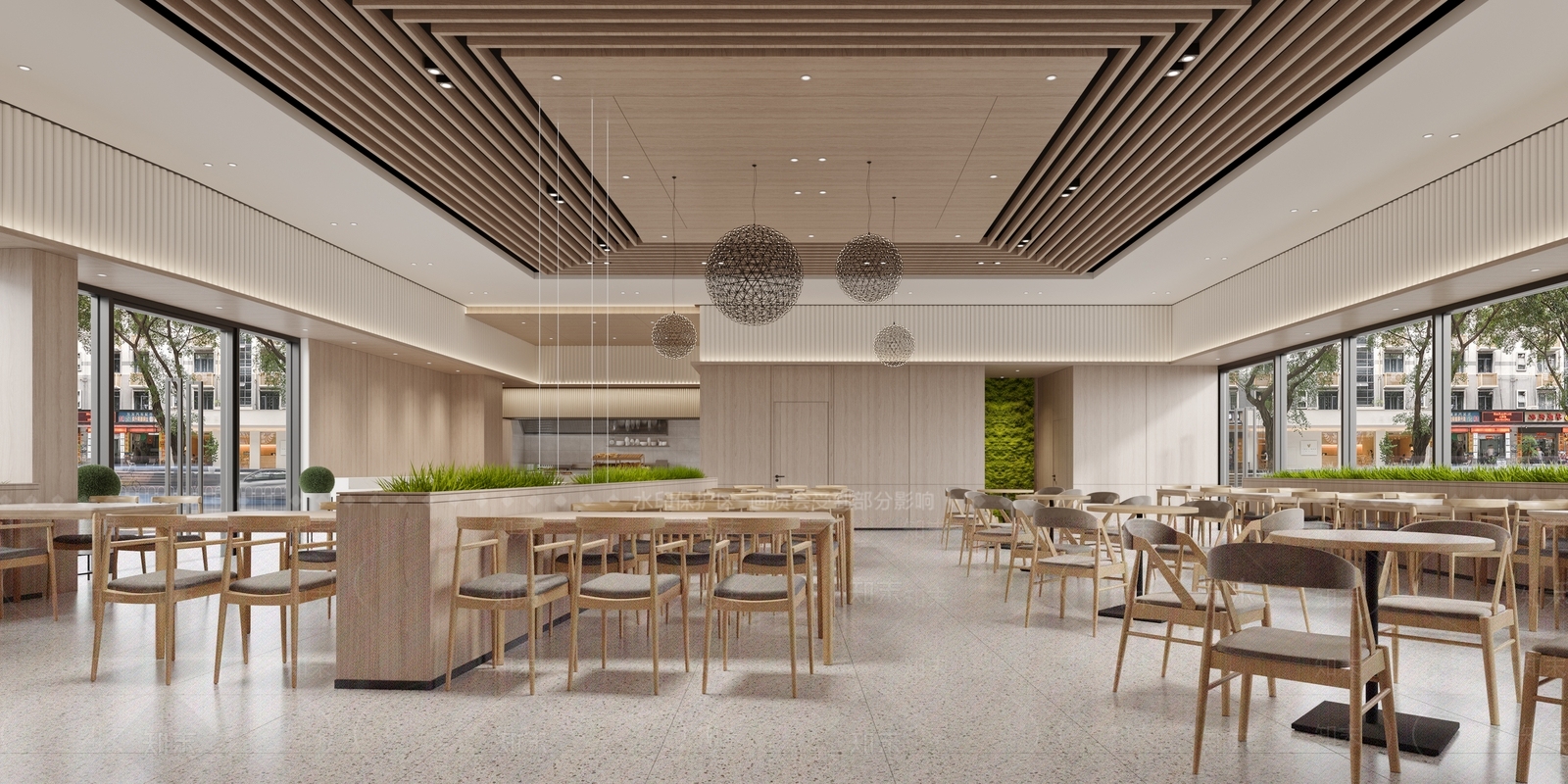 现代食堂3D模型下载【ID:1114242398】