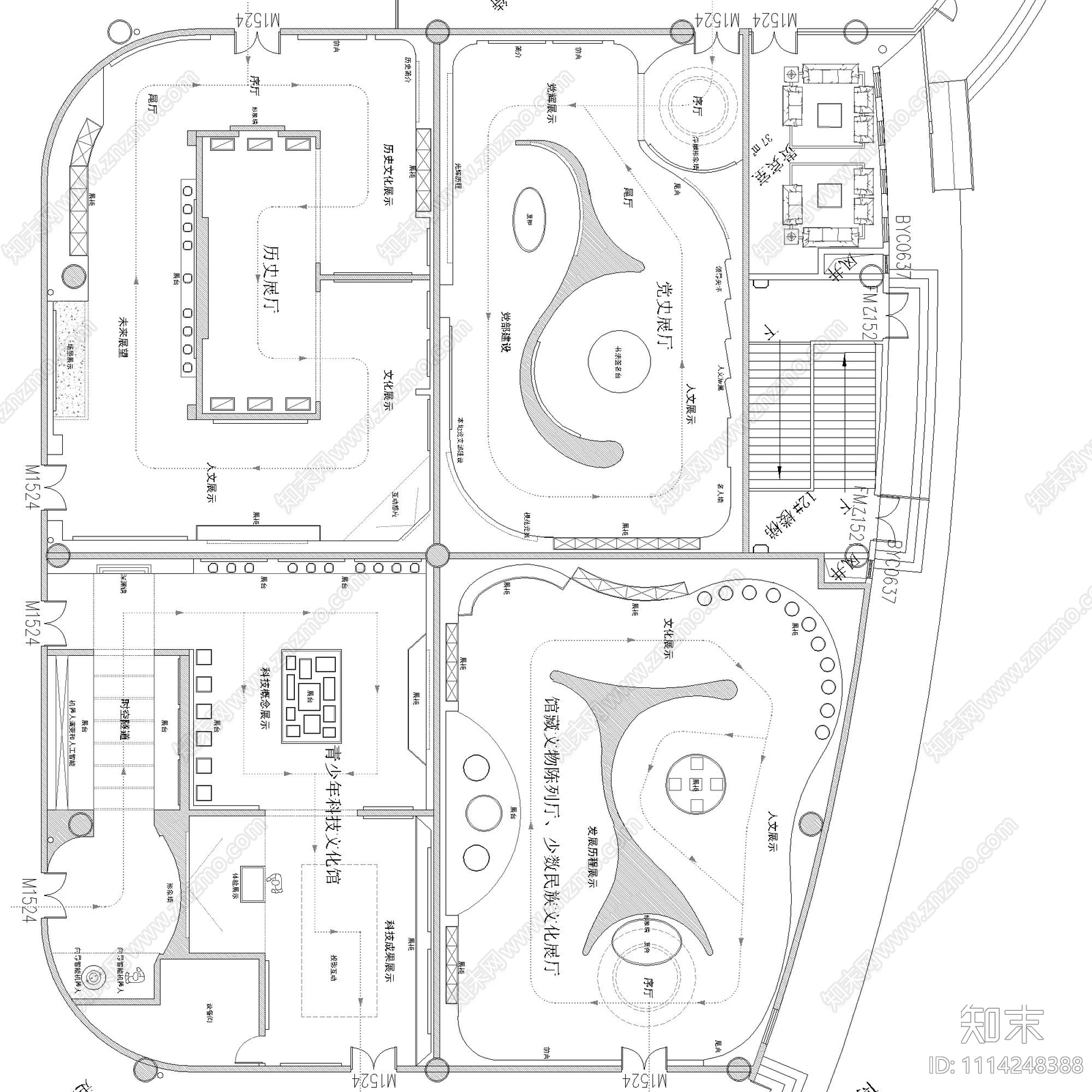 乐东黎族自治县文化艺术馆cad施工图下载【ID:1114248388】