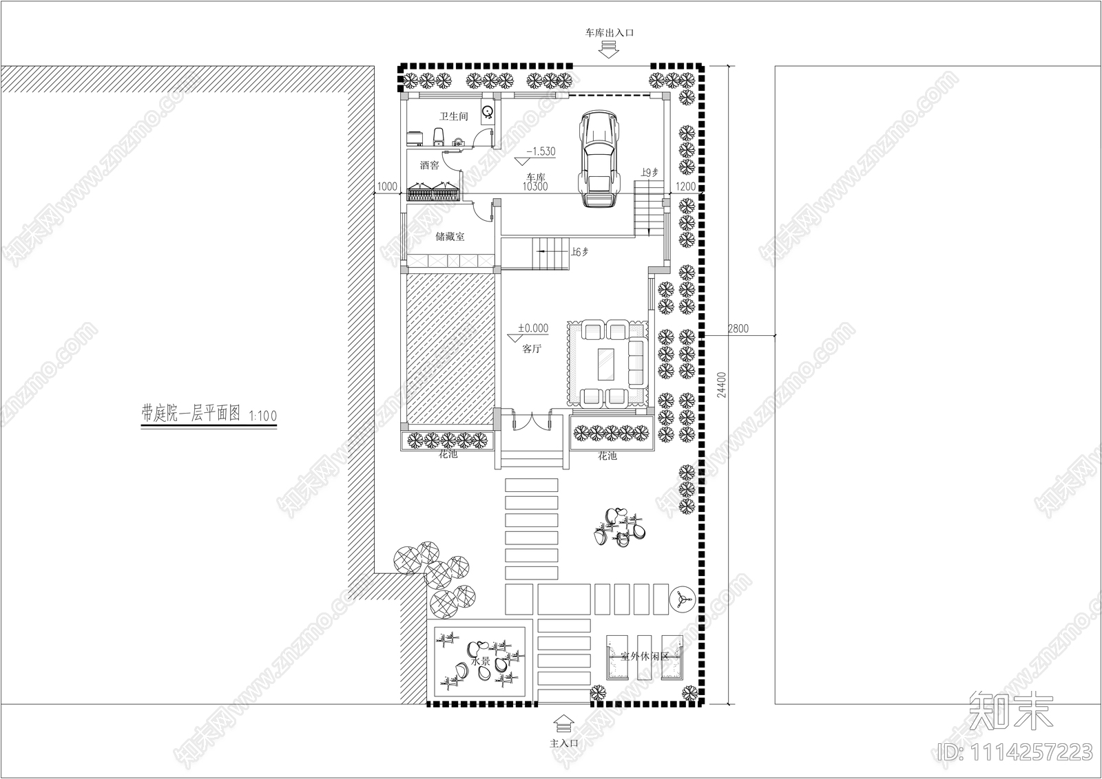 别墅平面施工图施工图下载【ID:1114257223】