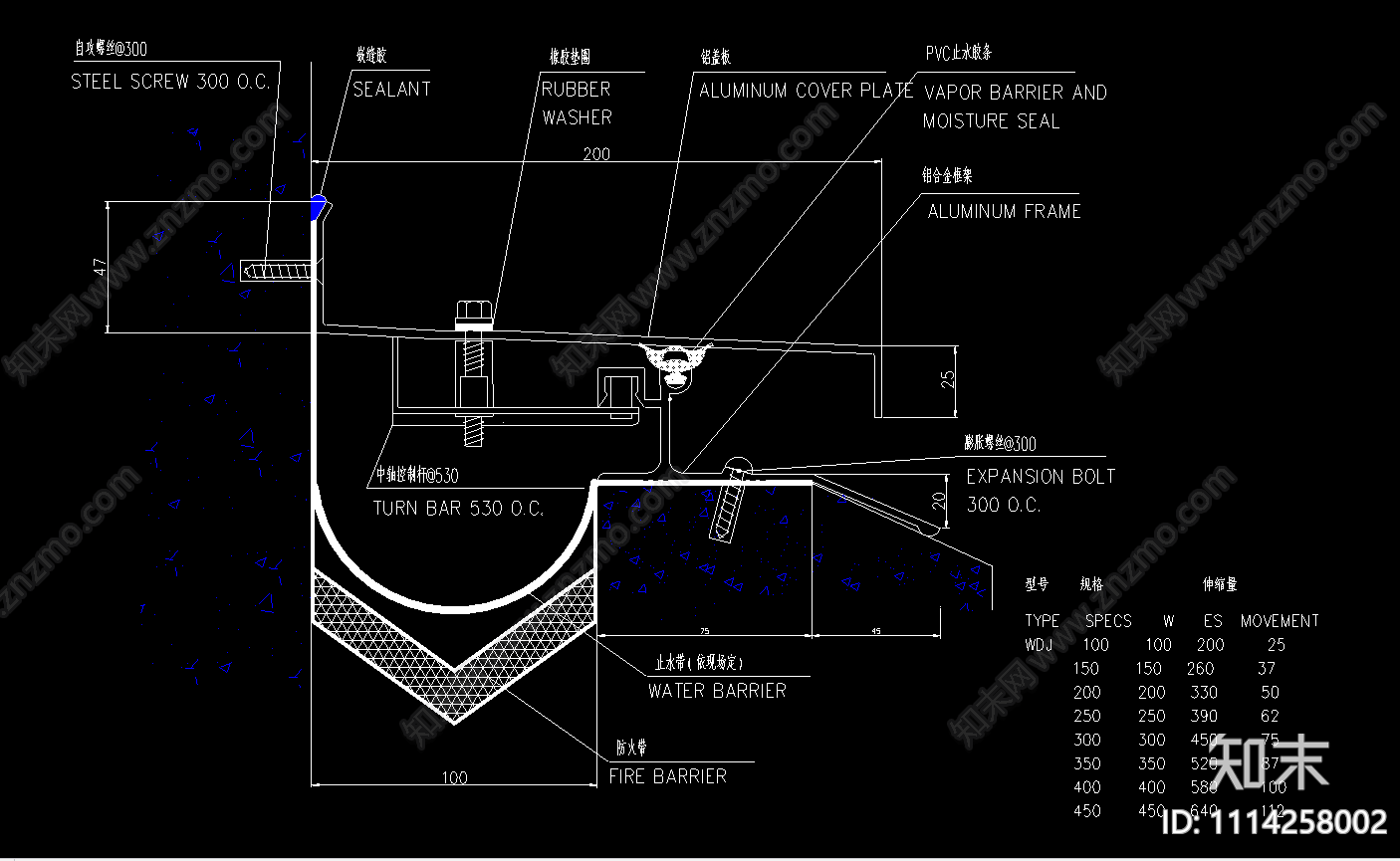 屋顶变形缝节点施工图下载【ID:1114258002】