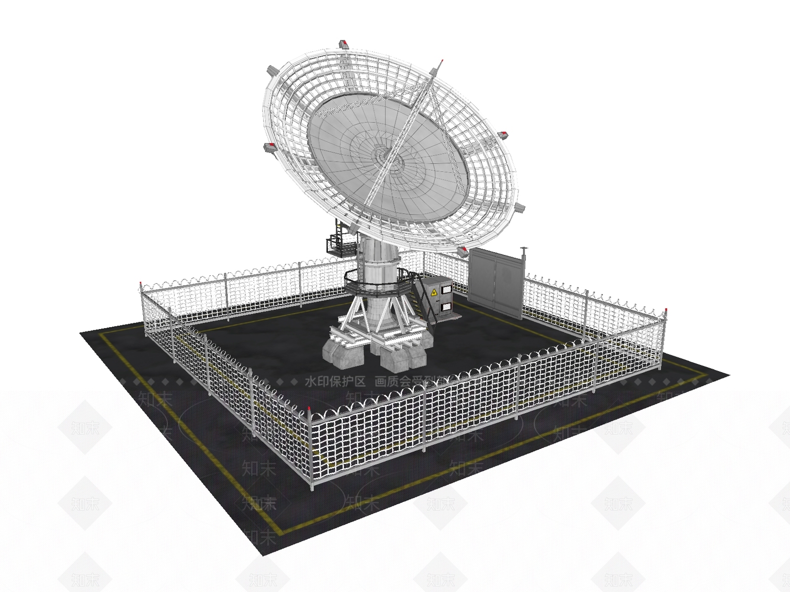 现代雷达SU模型下载【ID:1114278473】