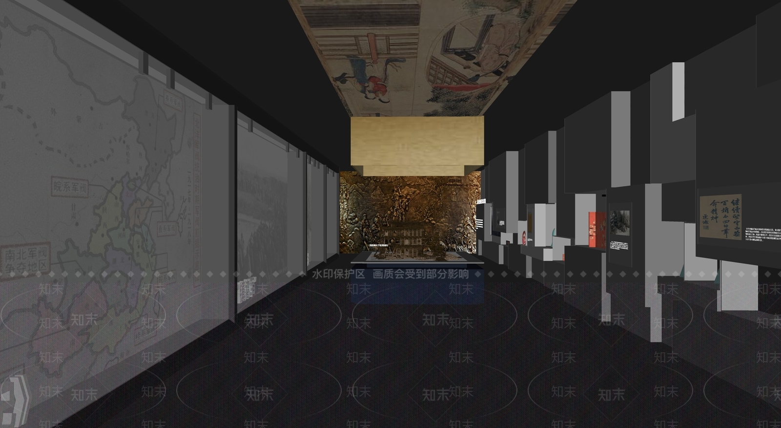 现代抗战展厅SU模型下载【ID:1114282057】