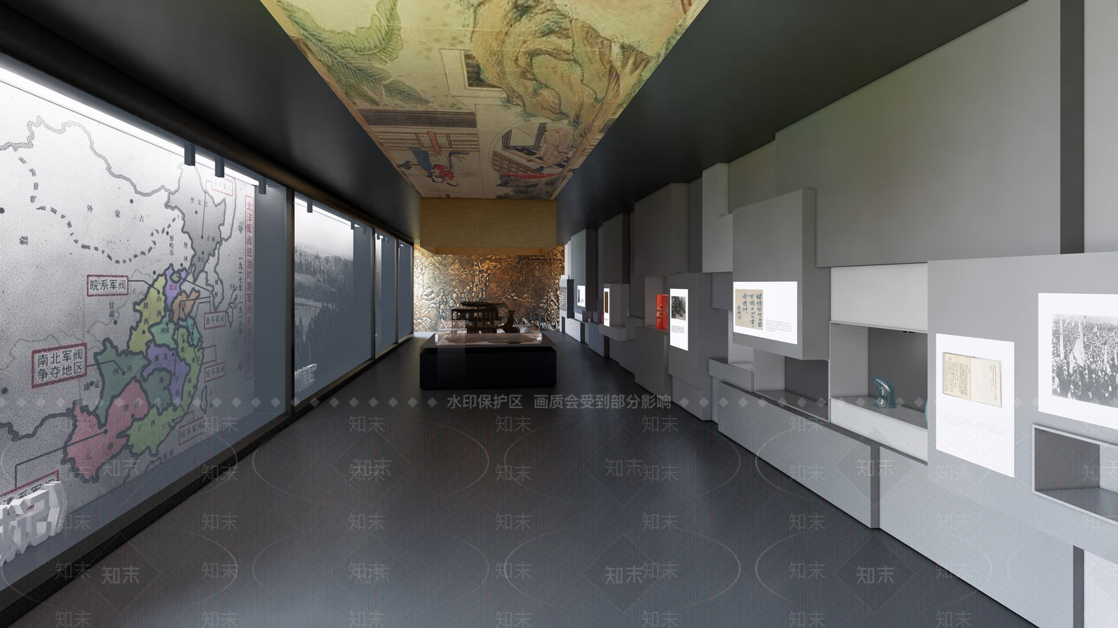 现代抗战展厅SU模型下载【ID:1114282057】