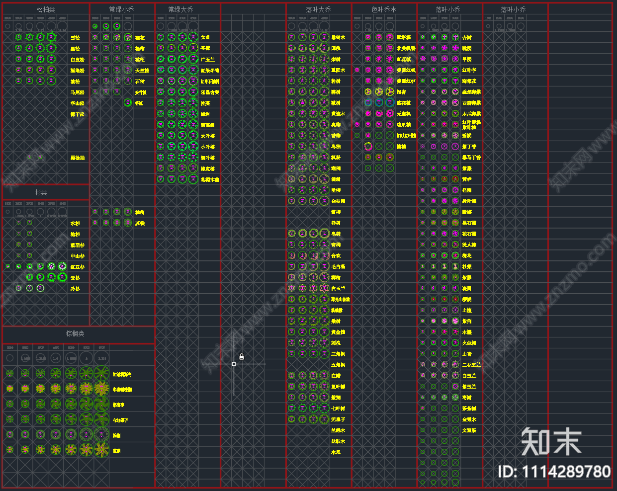 苗木图例施工图下载【ID:1114289780】