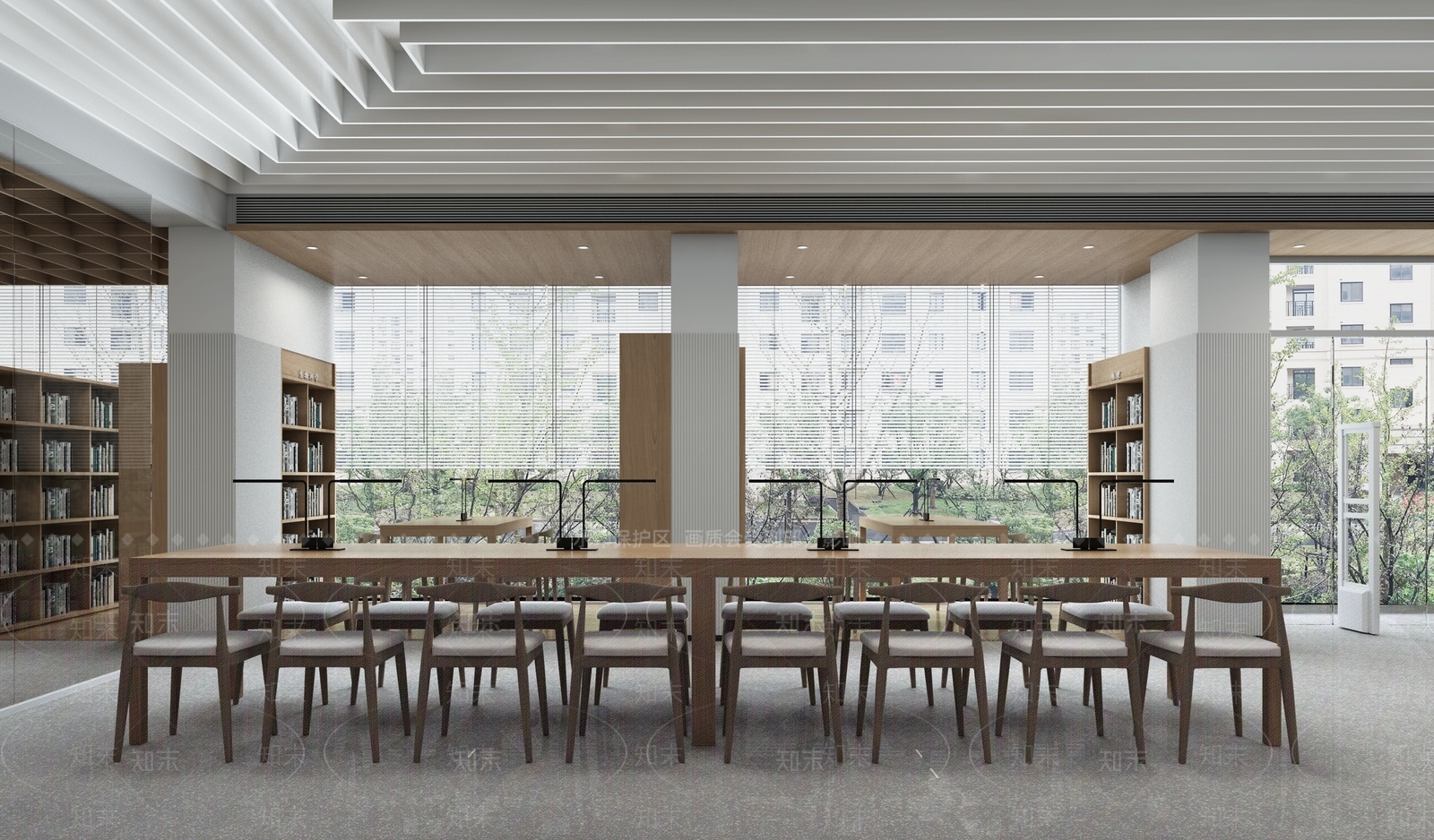 现代城市书房3D模型下载【ID:1114299677】