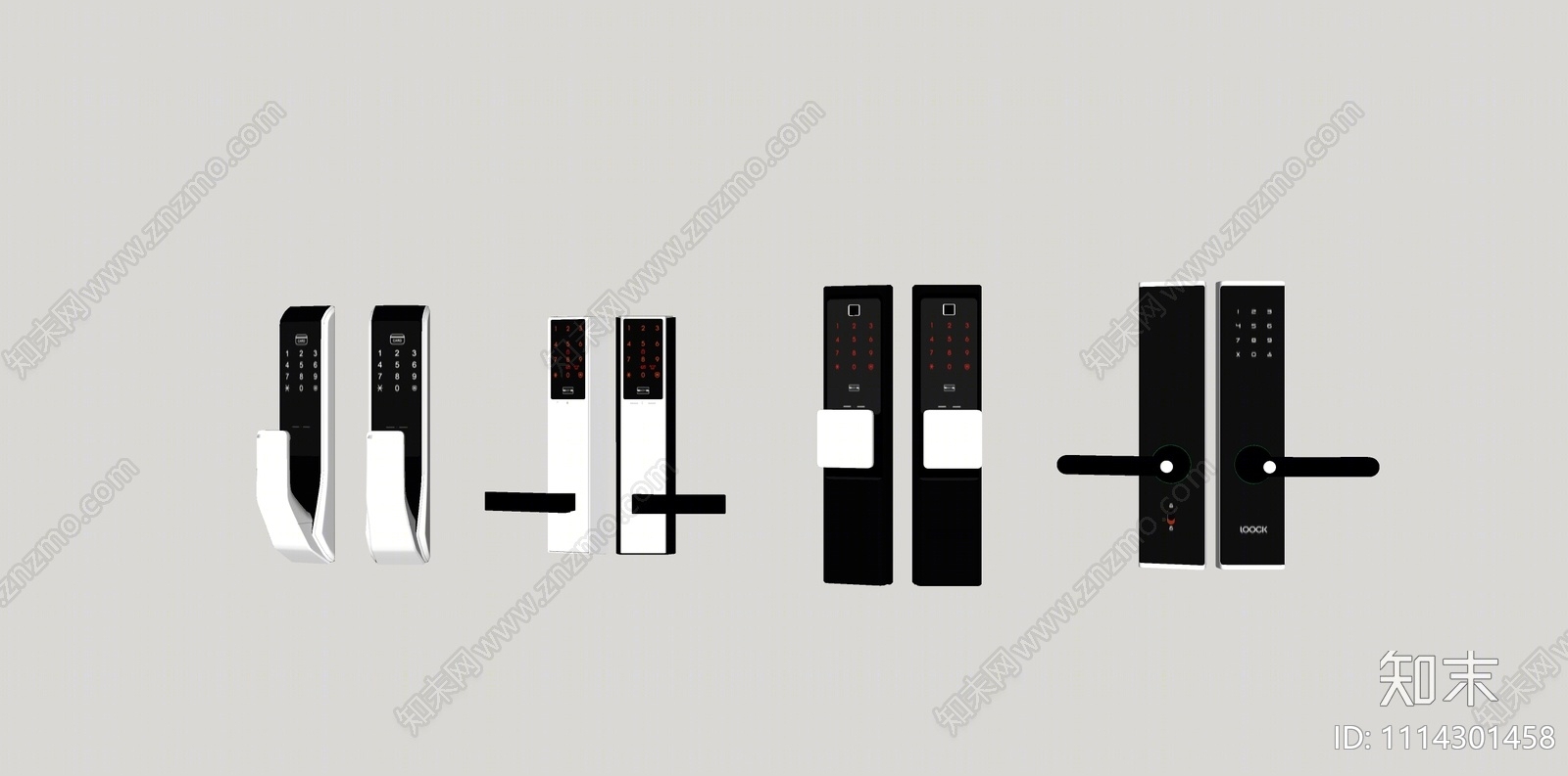 现代门锁SU模型下载【ID:1114301458】