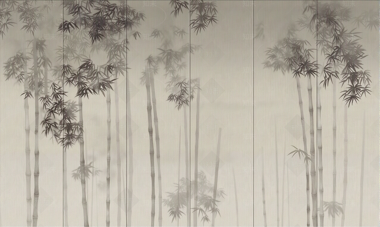 新中式竹子壁画贴图下载【ID:1195359981】