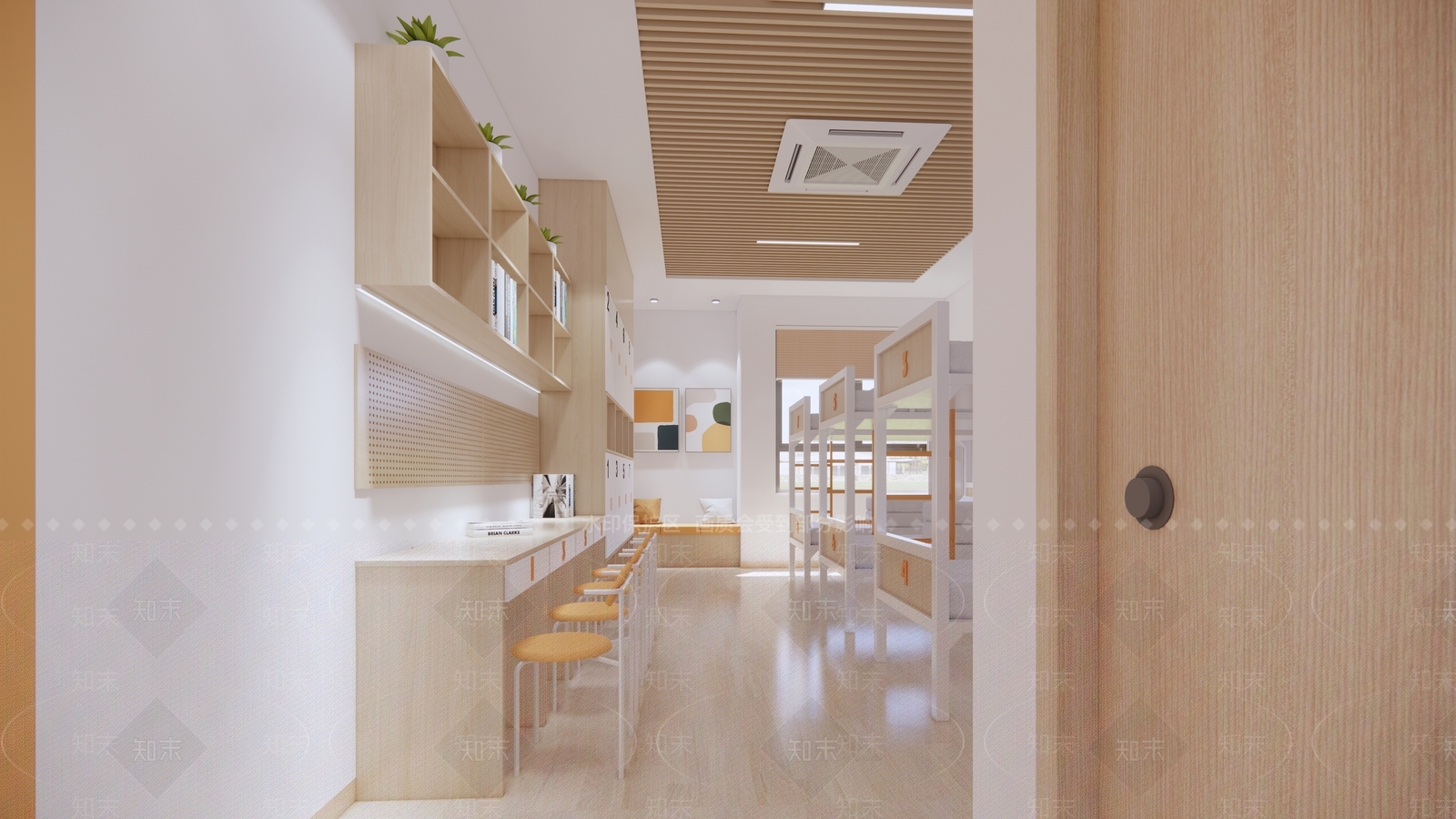 现代学校宿舍SU模型下载【ID:1114327966】