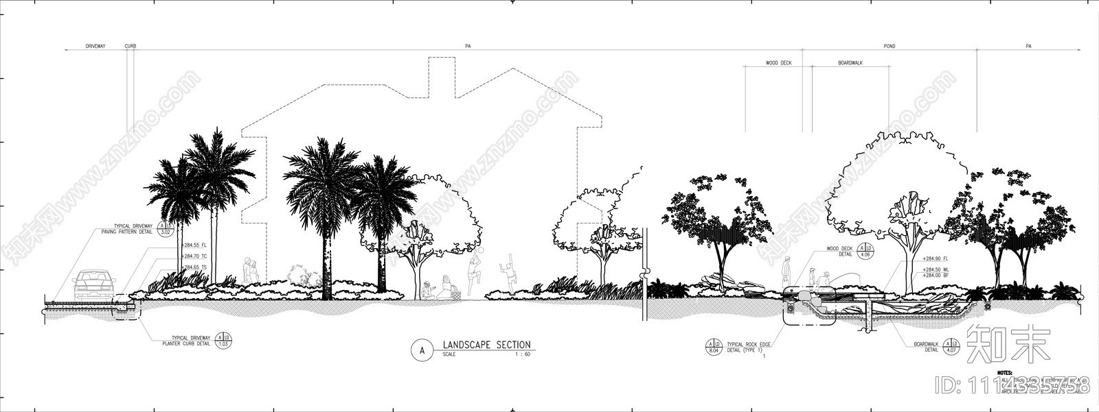 园林植物景观立面图施工图下载【ID:1114335758】
