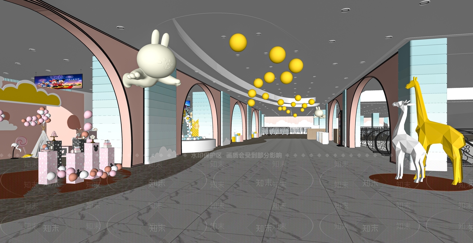 现代儿童游乐场SU模型下载【ID:1114342323】
