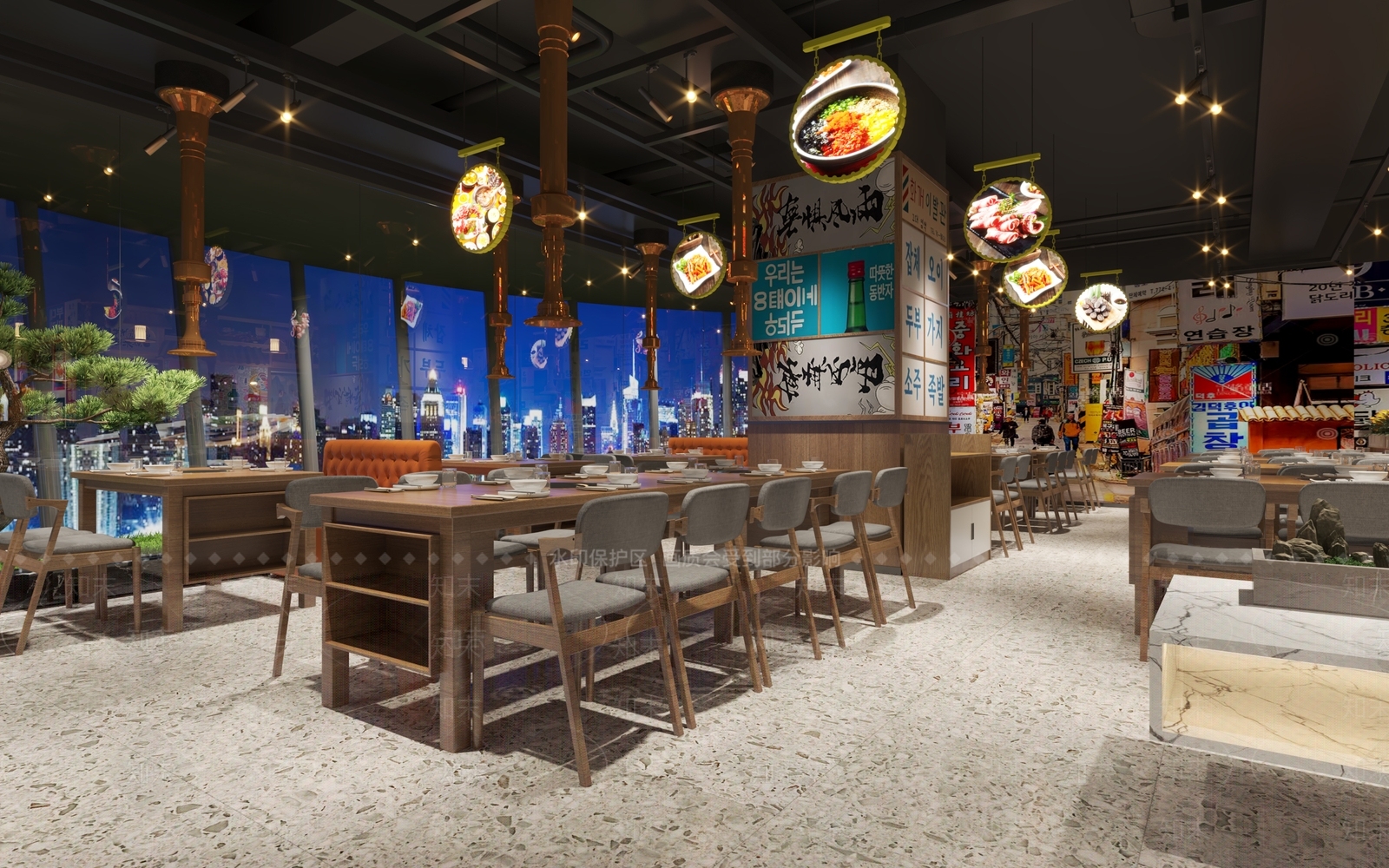 现代烧烤店3D模型下载【ID:1114349498】