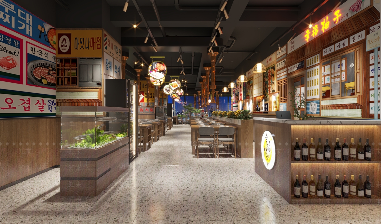 现代烧烤店3D模型下载【ID:1114349498】
