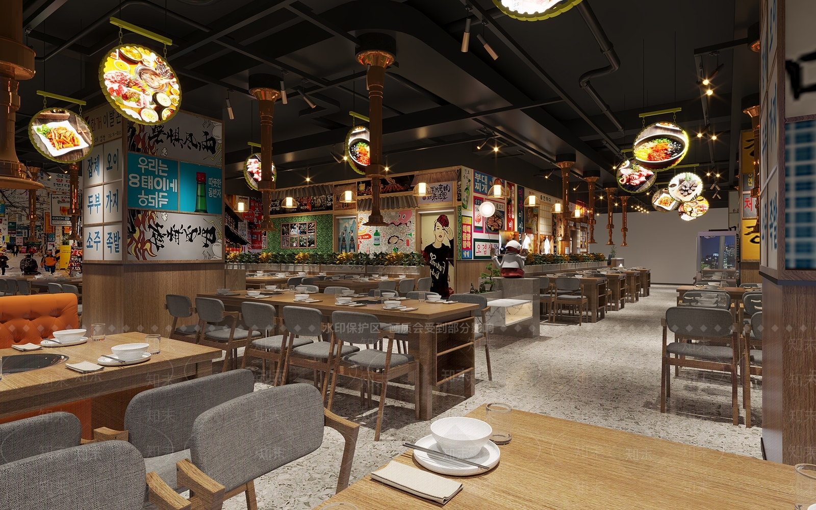 现代烧烤店3D模型下载【ID:1114349498】