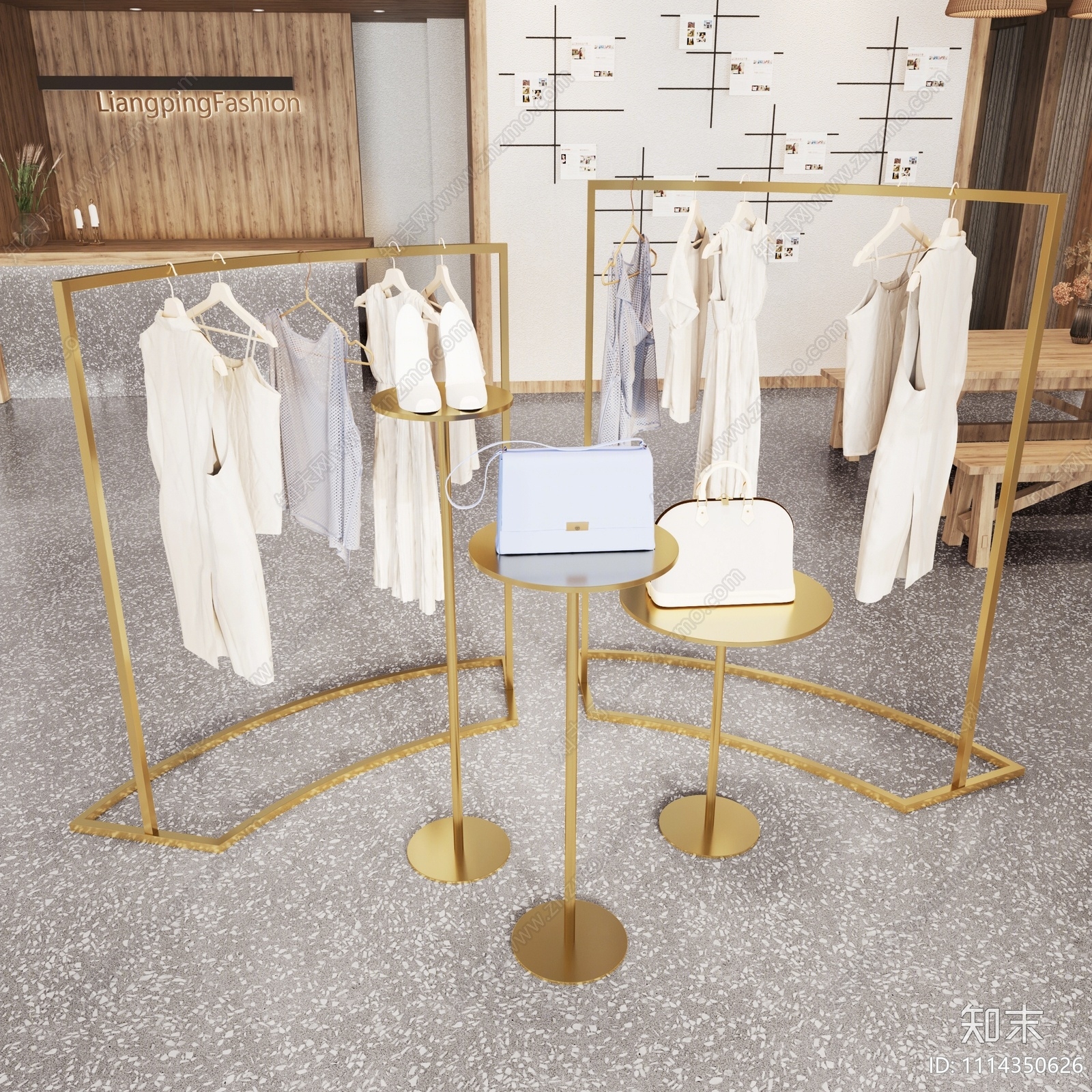 现代服装店3D模型下载【ID:1114350626】