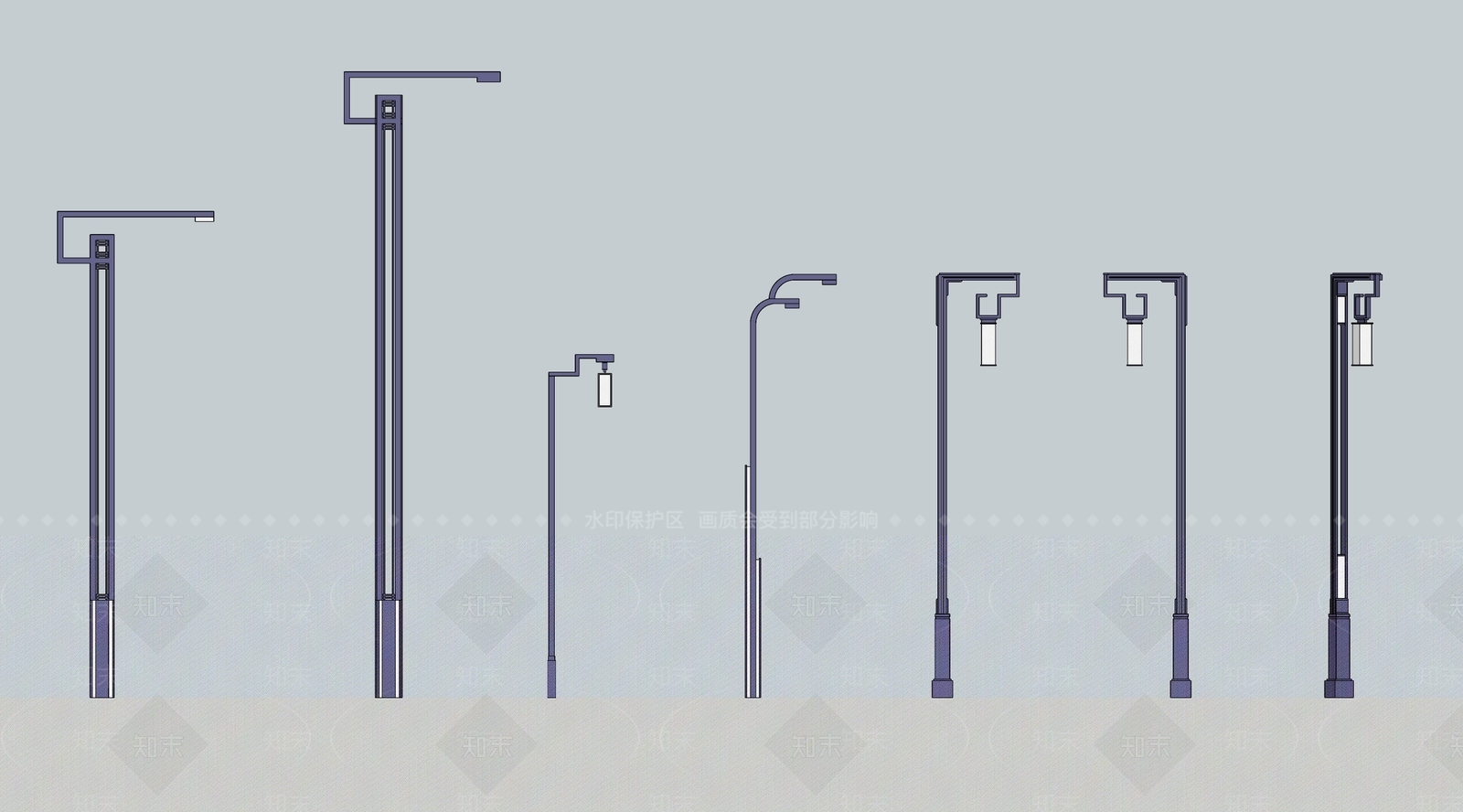新中式路灯SU模型下载【ID:1116216932】