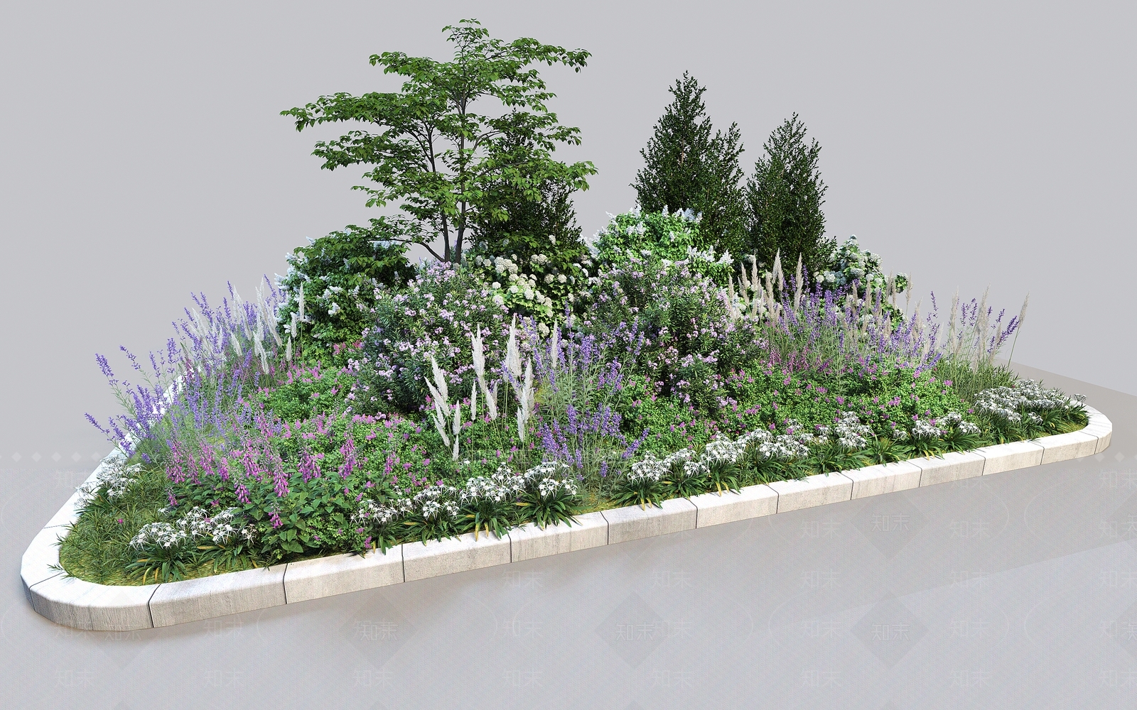 花坛3D模型下载【ID:1114358952】