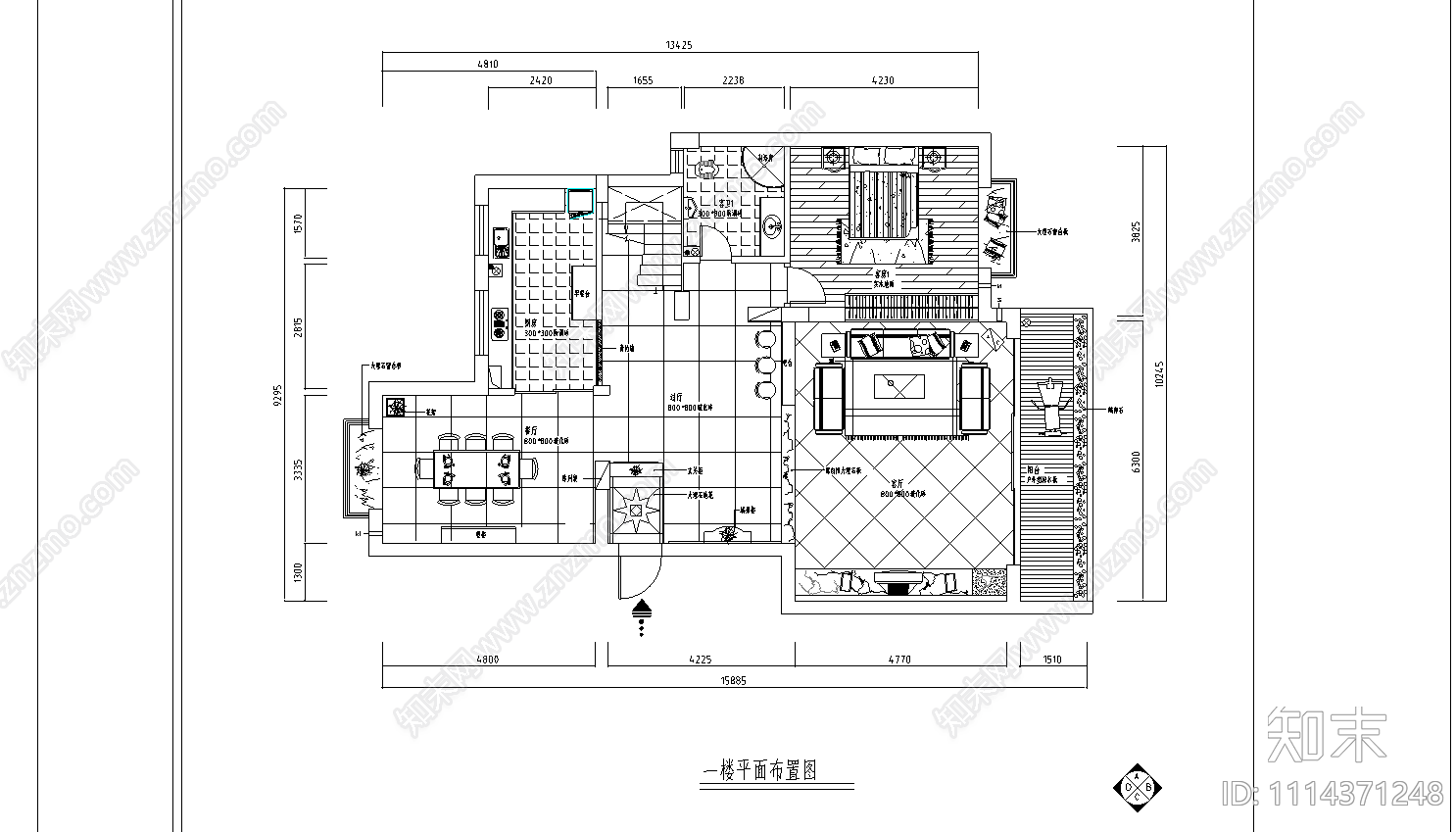 梦园别墅施工图cad施工图下载【ID:1114371248】