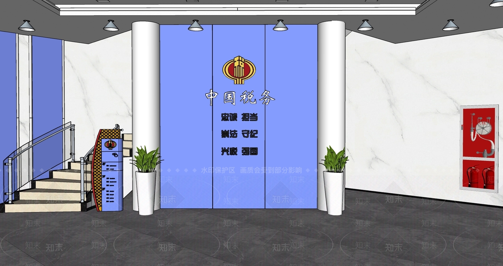 现代其他公共空间SU模型下载【ID:1114373336】