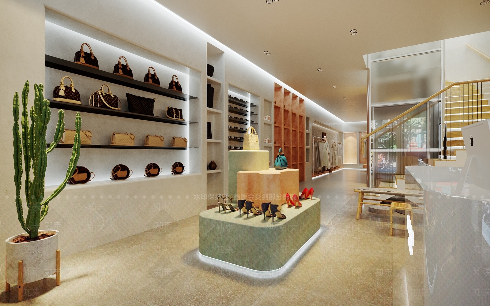 现代鞋店3D模型下载【ID:1114374234】
