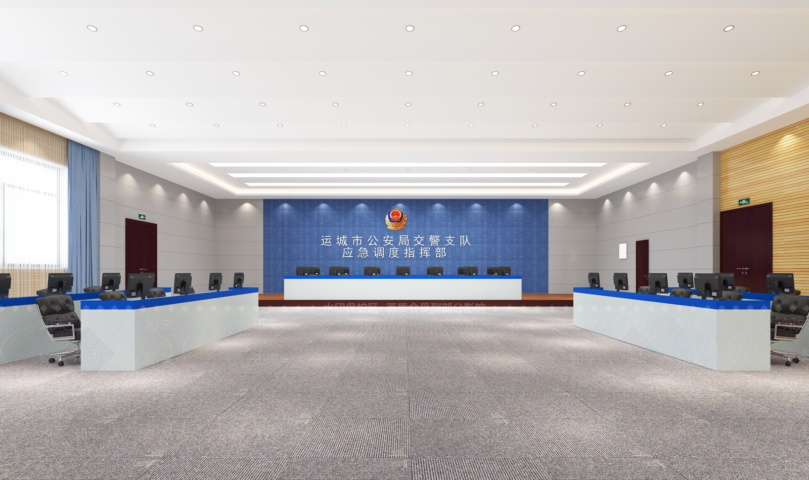 现代交通指挥控制室3D模型下载【ID:1114375126】