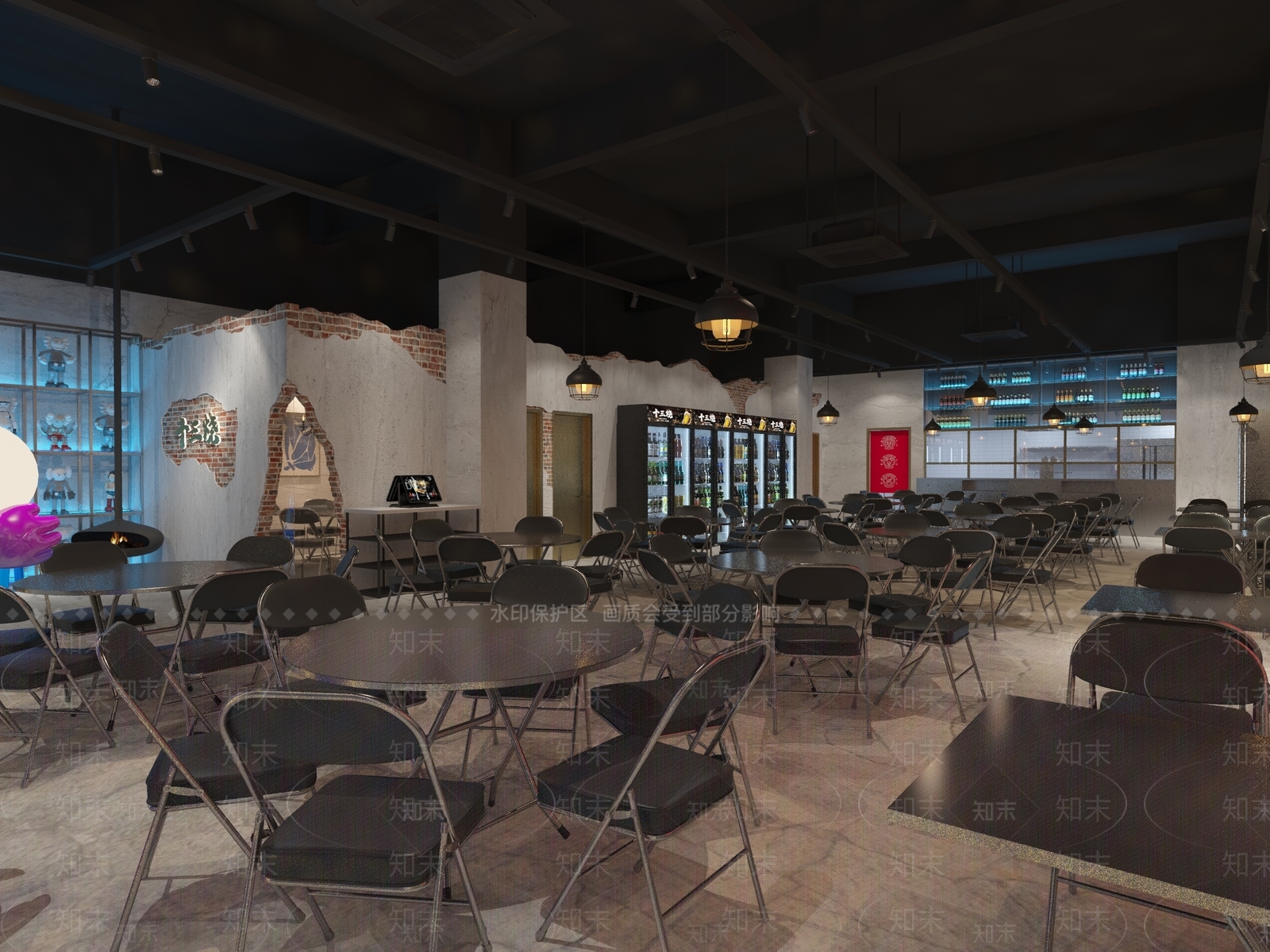 工业风叙利亚风烧烤店3D模型下载【ID:1114376994】