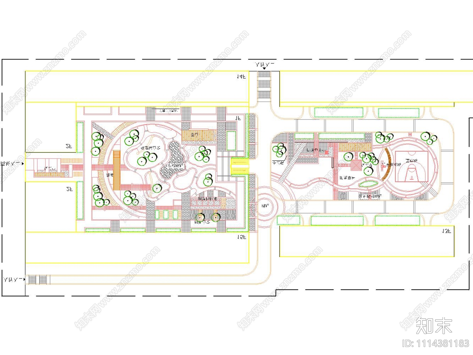 办公楼屋顶花园施工图下载【ID:1114381183】