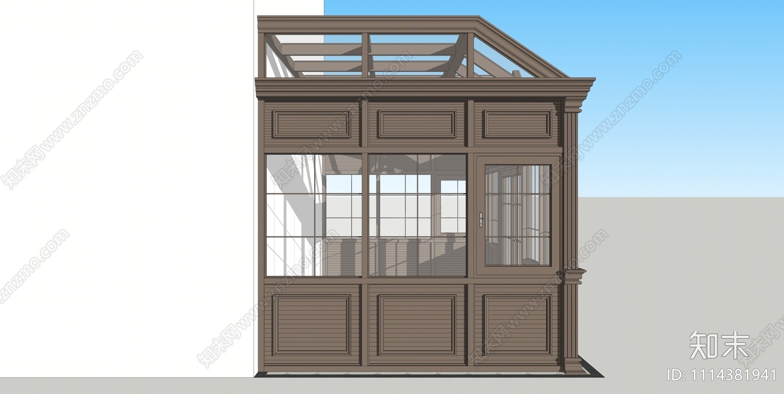 欧式阳光房SU模型下载【ID:1114381941】