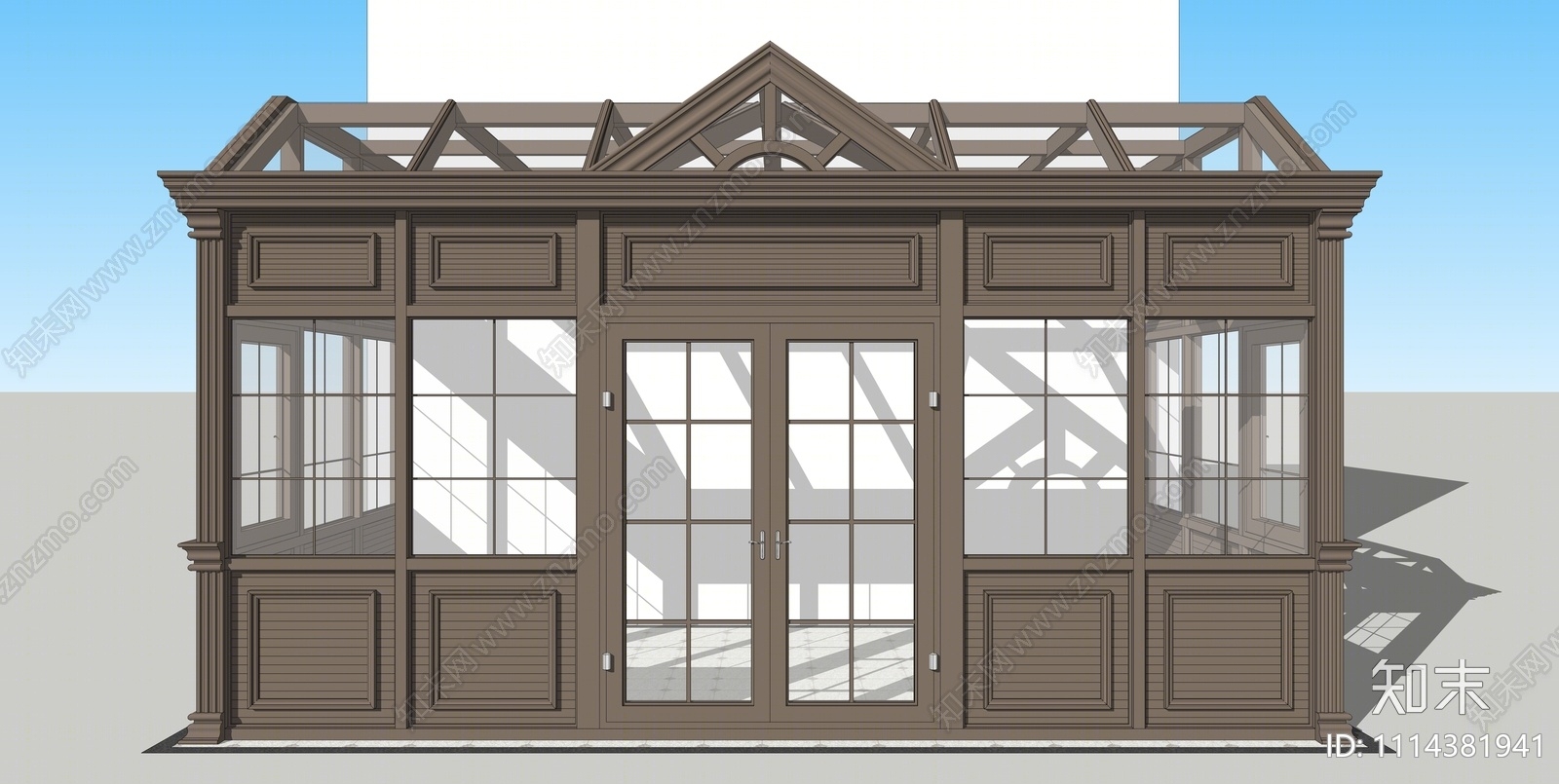 欧式阳光房SU模型下载【ID:1114381941】