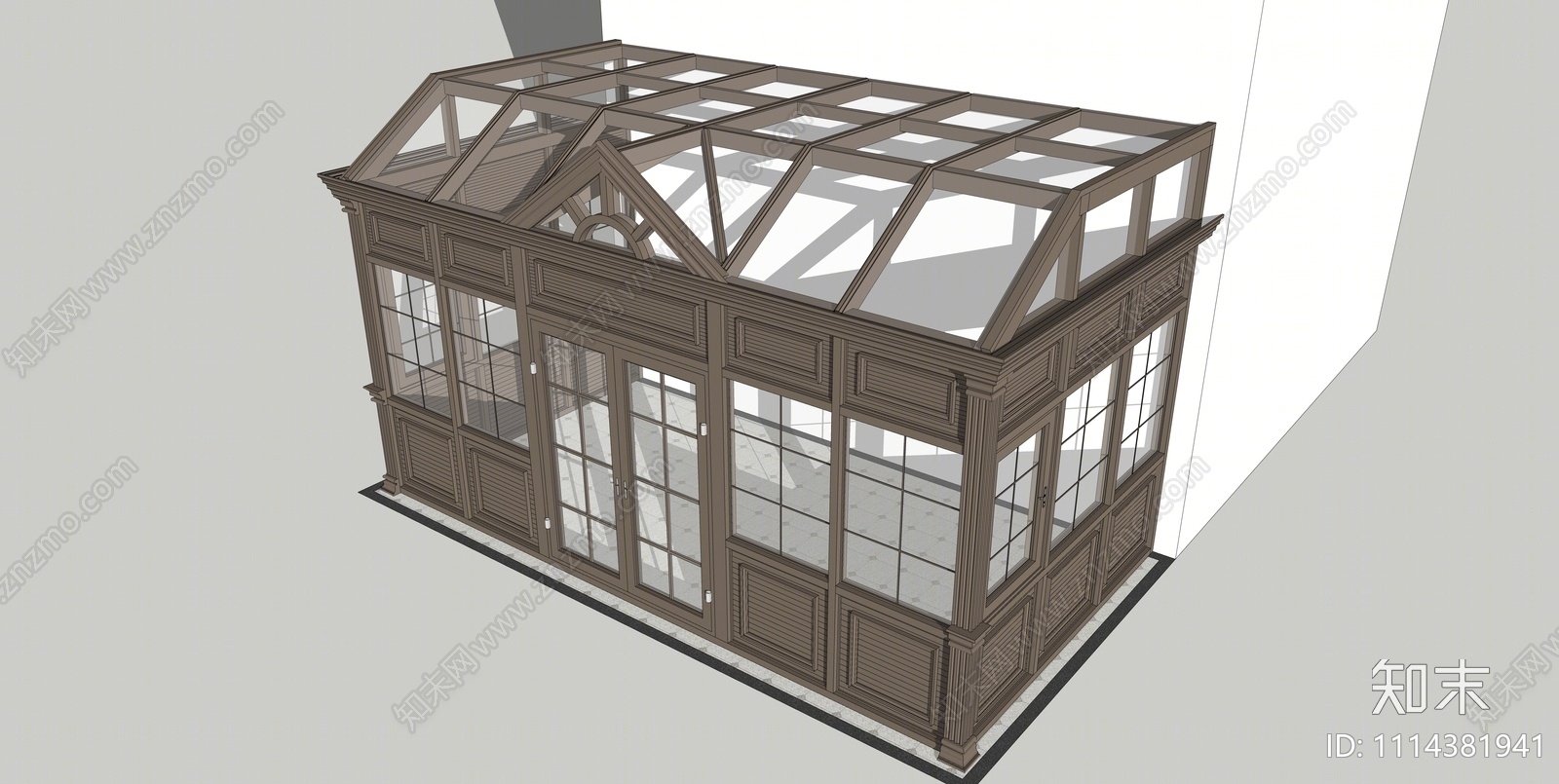 欧式阳光房SU模型下载【ID:1114381941】