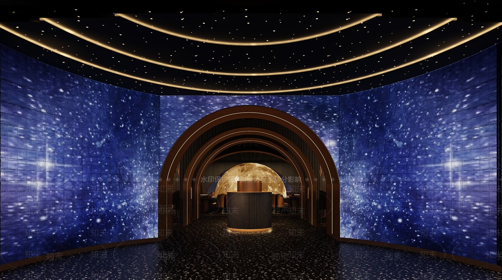 现代星空火锅店3D模型下载【ID:1114384762】