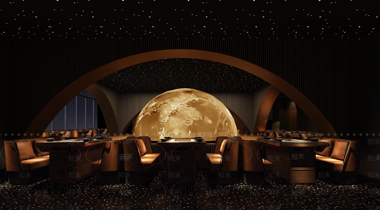 现代星空火锅店3D模型下载【ID:1114384762】