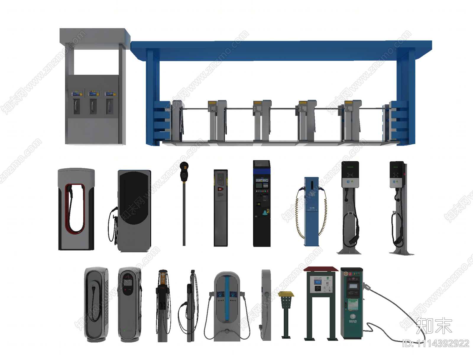 现代充电桩SU模型下载【ID:1114392922】