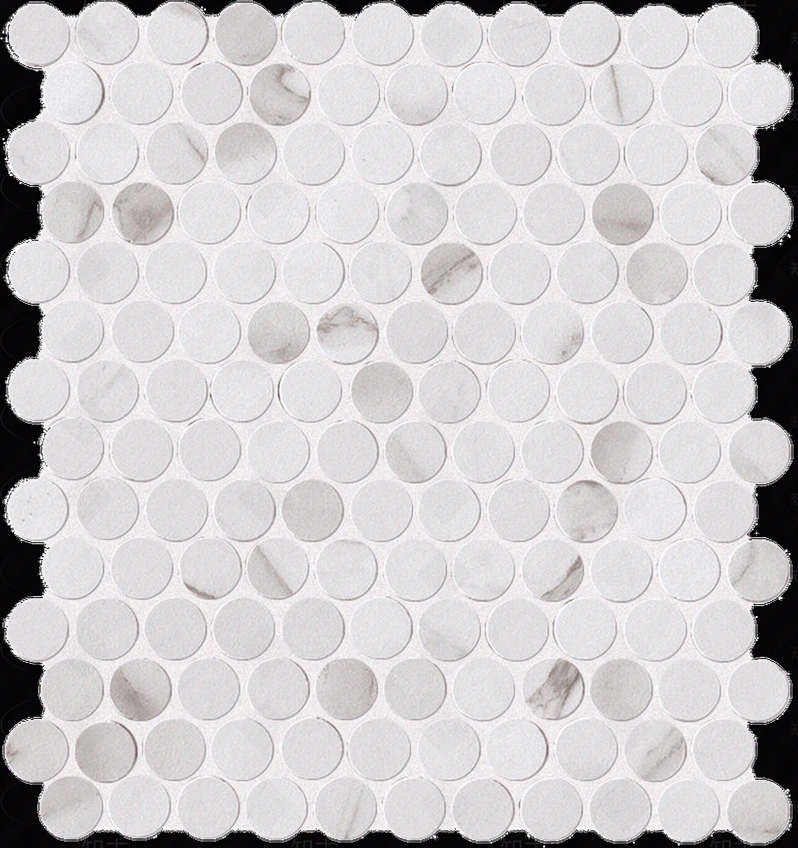 白色亚光圆形大理石马赛克贴图下载【ID:1114858308】
